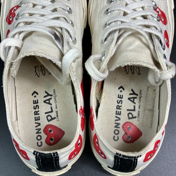 Converse x Comme Des Garçons Play Chuck 70 Sneaker Shoes Unisex M 6 / W 8 - Picture 5 of 13